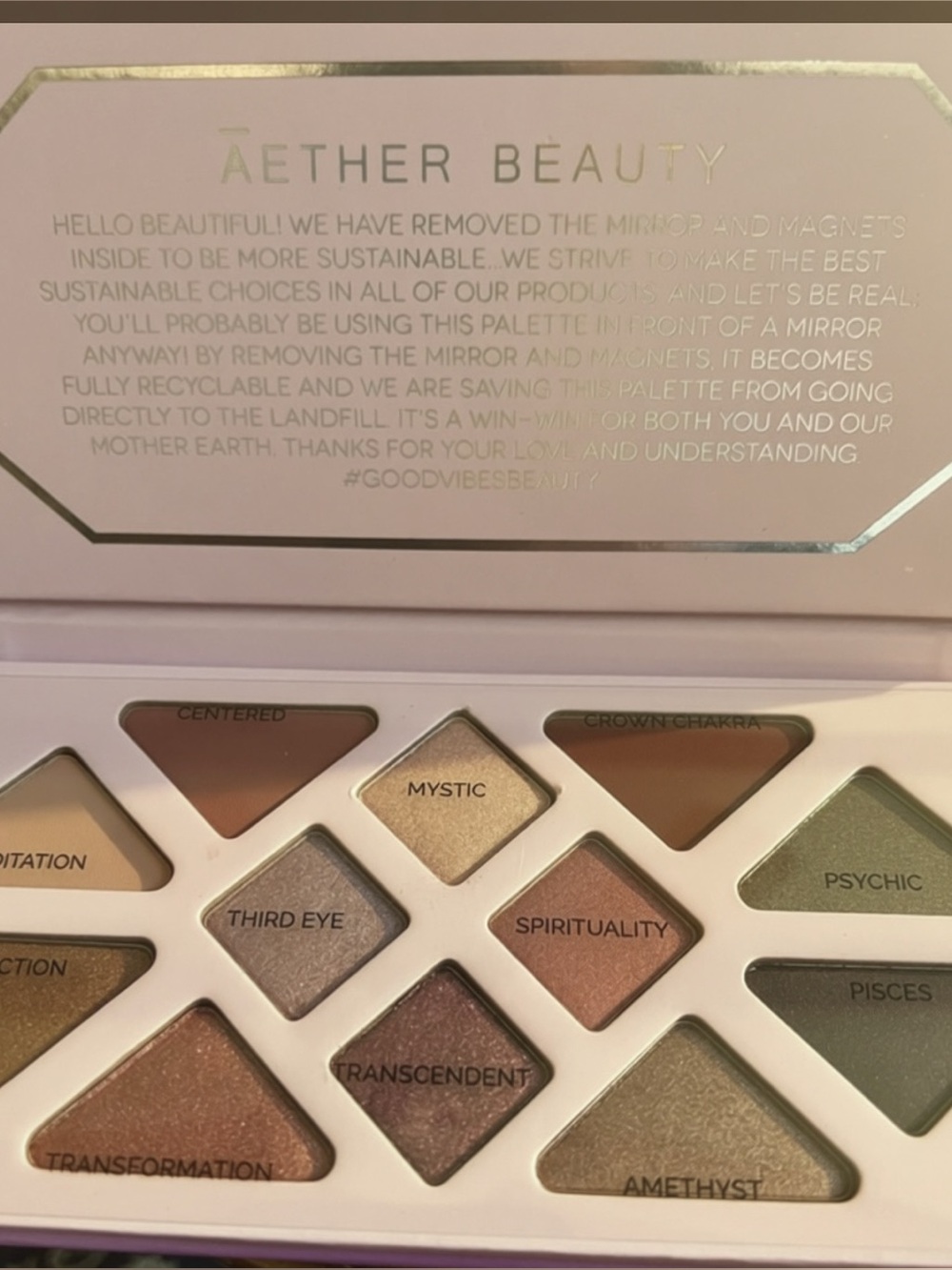 Aether Beauty Amethyst Crystal Gemstone Eyeshadow Palette - Purple